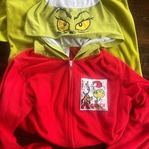 Dr. Seuss Grinch Kids one piece pajama - Red and Green